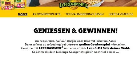 leerdammer-aktion.de, Leerdammer Code eingeben, Leerdammer Gewinnspiel