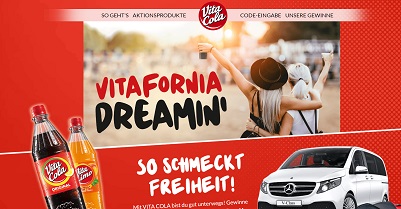 Vita Cola Code eingeben, Vita Cola Gewinnspiel