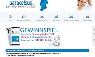 Paracelsus Gutschein Gewinnspiel, Paracelsus Gewinnspiel