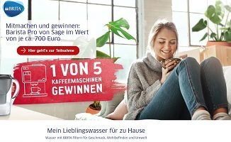 Sage Kaffeemaschine Gewinnspiel, Britta Gewinnspiel