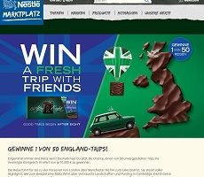 www.after-eight.de/reise, Gewinnspiel, After Code eingeben, After Eight Gewinnspiel