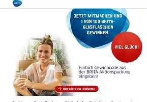 Brita Code eingeben, Brita Gewinnspiel