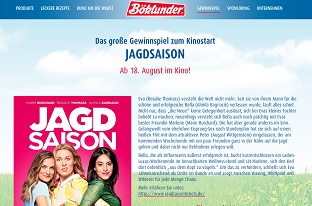 Böklunder Jagdsaison Gewinnspiel, Böklunder Gewinnspiel
