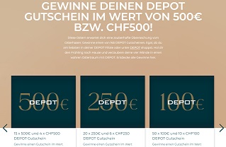 Depot Gutschein Gewinnspiel, Depot Gewinnspiel