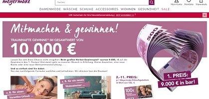 Meyermode Bargeld Gewinnspiel, Meyermode Gewinnspiel