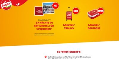 Babybel Kassenbon hochladen, Babybel Gewinnspiel