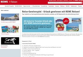 Tunesien Reise Gewinnspiel, Rewe Reisen Gewinnspiel