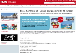 Tunesien Reise Gewinnspiel, Rewe Reisen Gewinnspiel