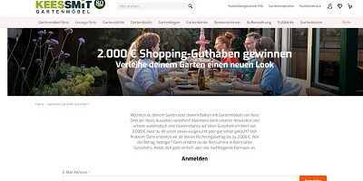 Keessmit Gutschein Gewinnspiel, Keessmit Gewinnspiel