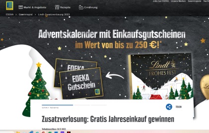 Edeka Einkaufsgutschein Gewinnspiel, Edeka Gewinnspiel