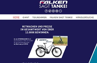 Falken sagt danke Gewinnspiel, Giant E-Bike Gewinnspiel, Falken Reifen Gewinnspiel