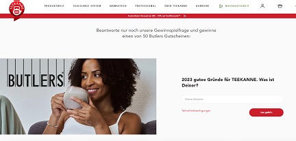 Butlers Gutschein Gewinnspiel, Teekanne Gewinnspiel