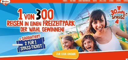 Kinder Schoko-Bons Code eingeben, Kinder Schoko-Bons Gewinnspiel
