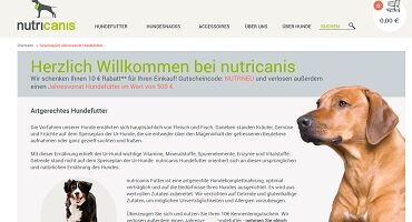 Hundefutter Gewinnspiel, Nutricanis Gewinnspiel