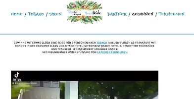 Tobago Beachride Gewinnspiel, Tobago Reise Gewinnspiel