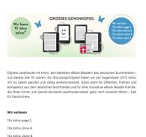 Hugendubel Gewinnspiel, tolino eReader Gewinnspiel