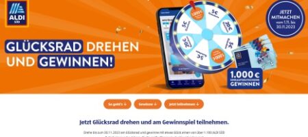 Aldi Süd gewinnspiel, aldi-gluecksrad.de