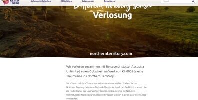Australien Reise Gewinnspiel, Northern Territory Gewinnspiel