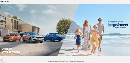 Berge und Meer Reisegutschein Gewinnspiel, Skoda Gewinnspiel