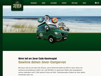 Jever Gewinnspiel, Jever Code eingeben